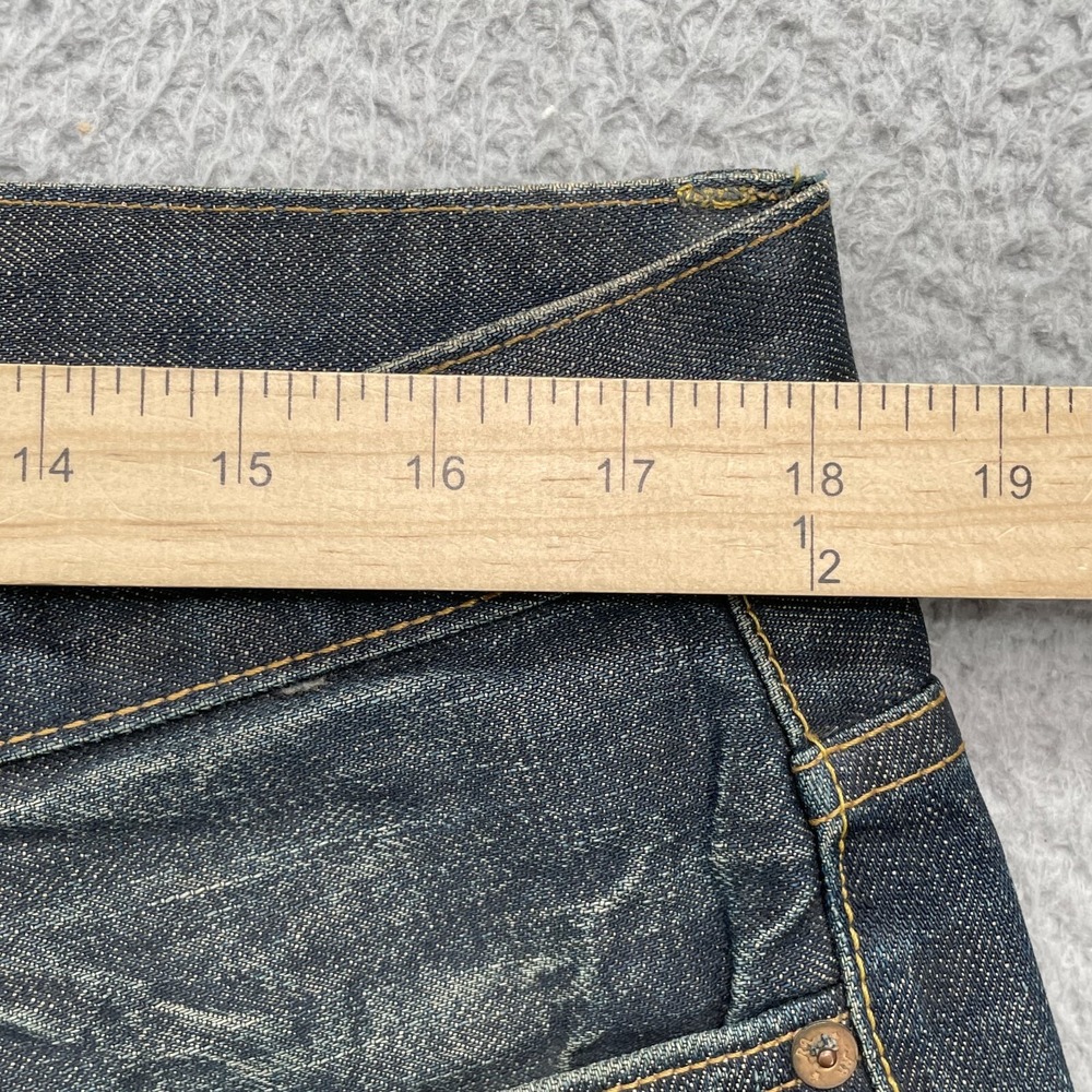RRL Ralph Lauren Denim Shorts Women's 36x2* Y2K Western Ring Spun Distressed Y2k - Picture 2 of 10